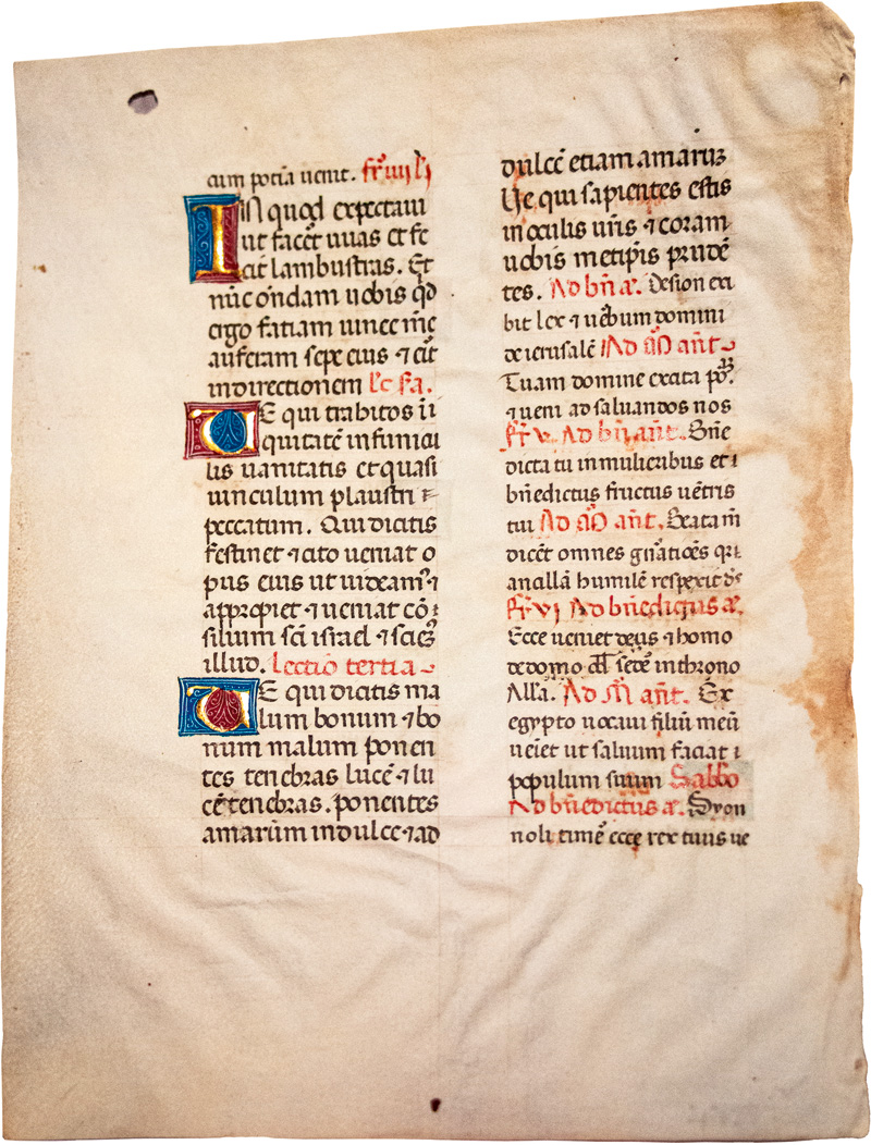 Lot 891, Auction  124, Breviarium, Lateinische Handschrift auf Pergament