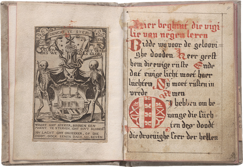 Lot 901, Auction  124, Vigilia Mortuorum, Totenvigil mit verschiedenen Gebeten und Allerheiligen Litanei. 