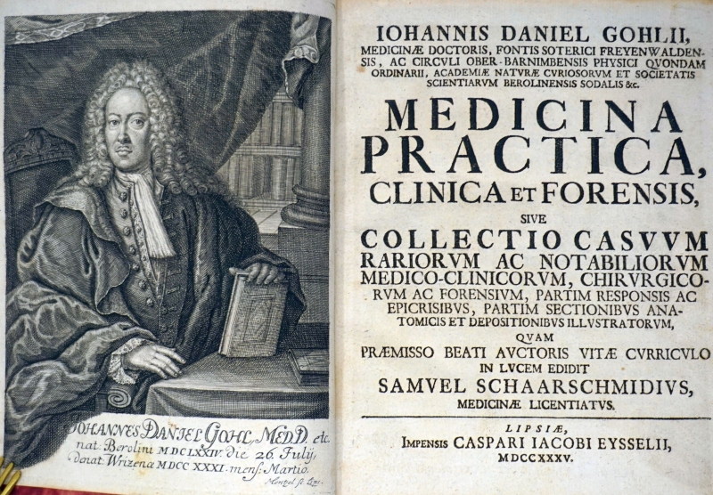 Lot 1014, Auction  124, Gohl, Johann Daniel, Medicina practica, clinica et forensis