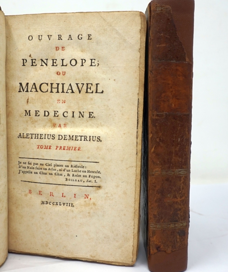 Lot 1025, Auction  124, La Mettrie, J. O. de, Ouvrage de Penelope ou Machiavel en medecine. 