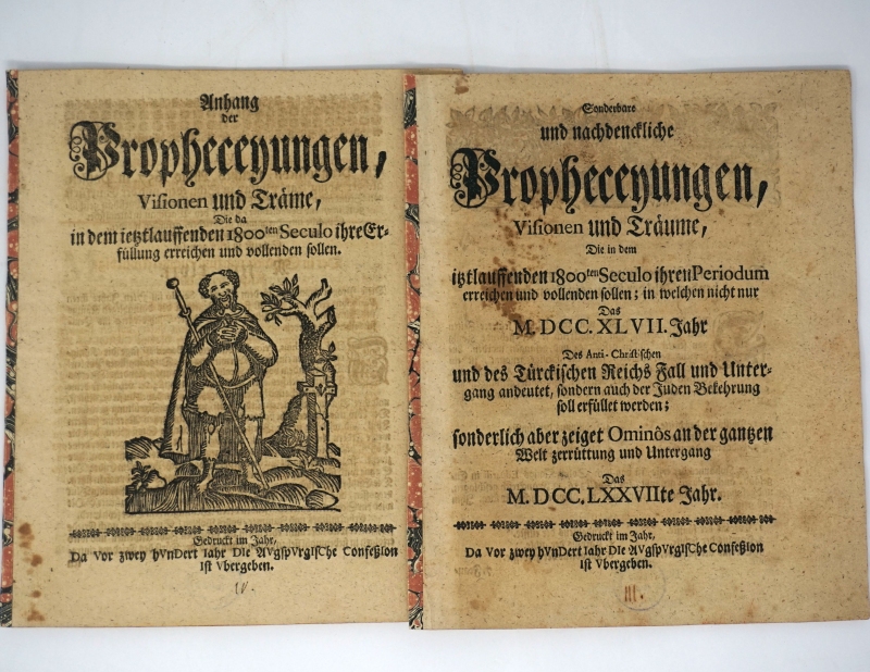 Lot 1244, Auction  124, Sonderbare und nachdenckliche Propheceyungen, Visionen und Träume