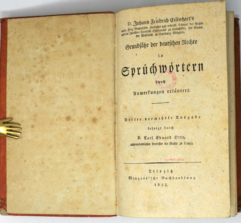 Lot 1267, Auction  124, Eisenhart, Johann Friedrich, Grundsätze der deutschen Rechte