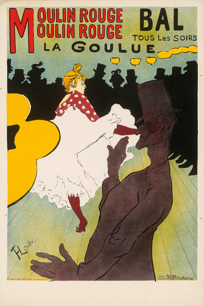 Lot 1322, Auction  124, Toulouse-Lautrec, Henri de, Moulin rouge. Bal tous lessoirs la goulue