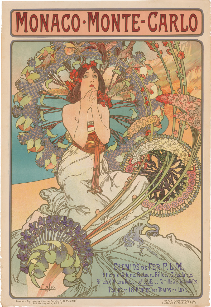 Lot 1327, Auction  124, Mucha, Alfons, Monaco. Monte Carlo. Großplakat