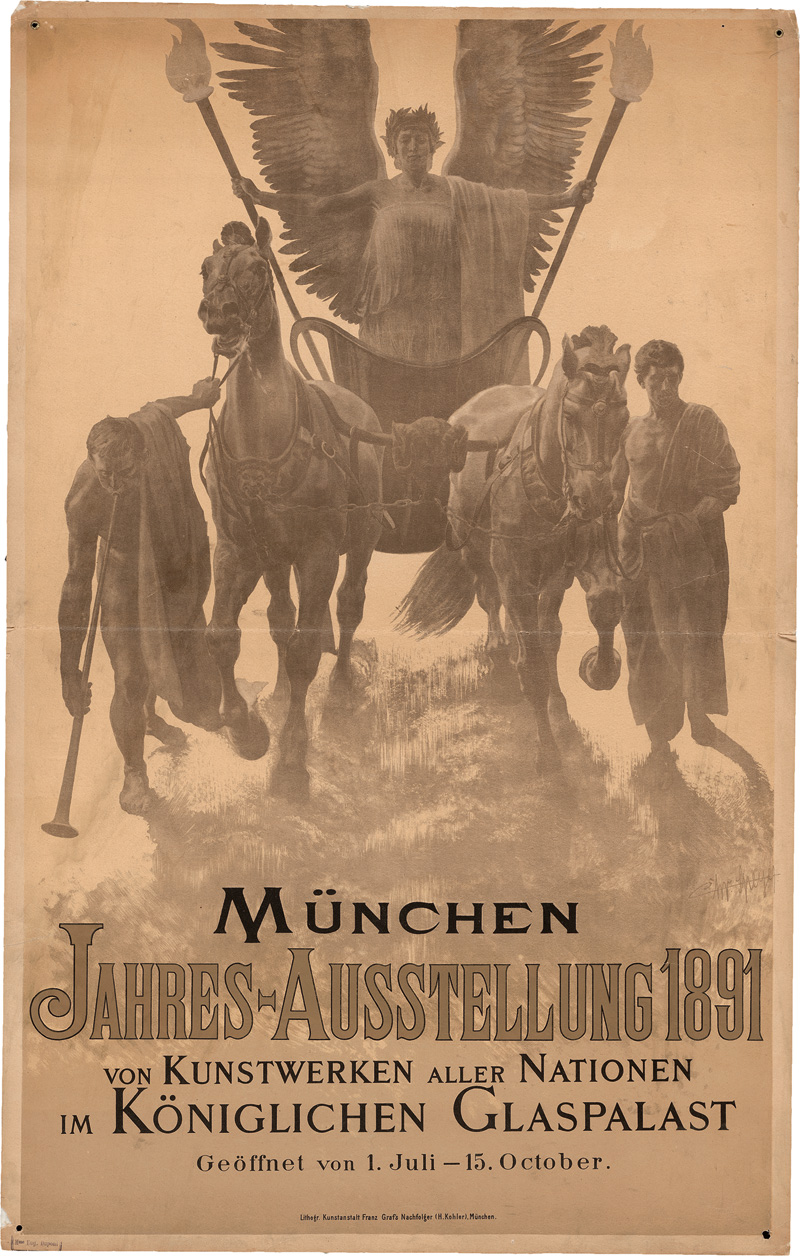 Lot 1331, Auction  124, München Jahresausstellung, 1891 von Kunstwerken aller Nationen. Großplakat