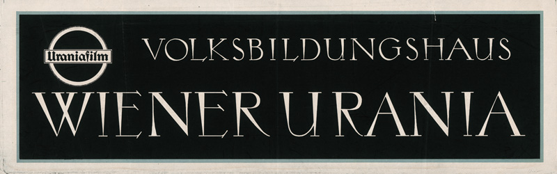 Lot 1338, Auction  124, Volksbildungshaus Wiener Urania, Uraniafilm