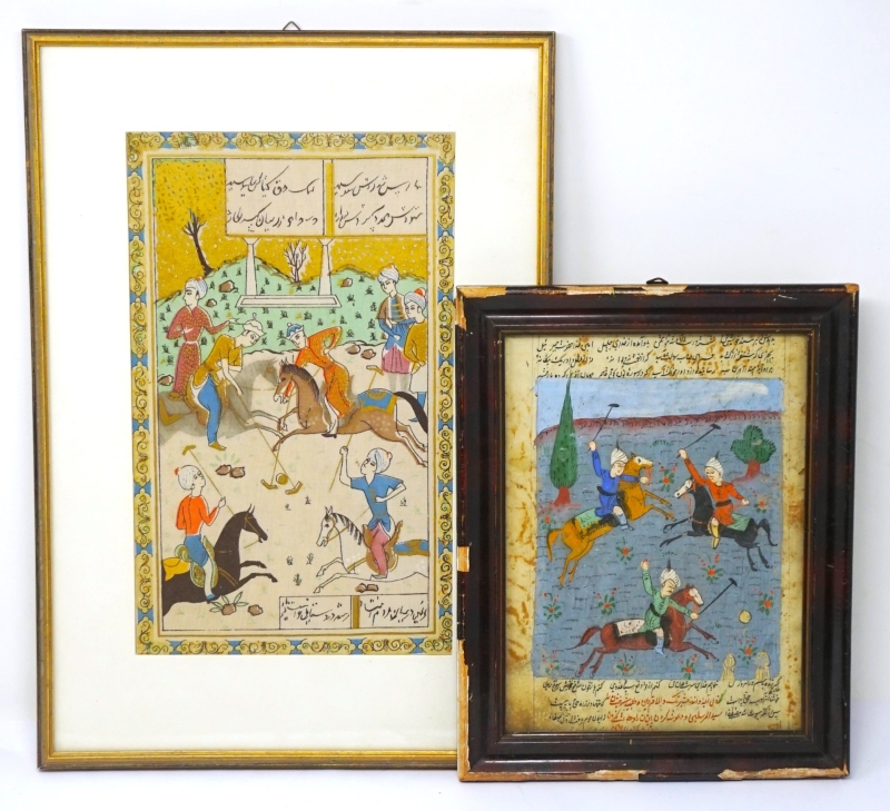 Lot 1699, Auction  124, Kricket-Spiel, Indopersische Malerei auf Papier in Gouache-Farben