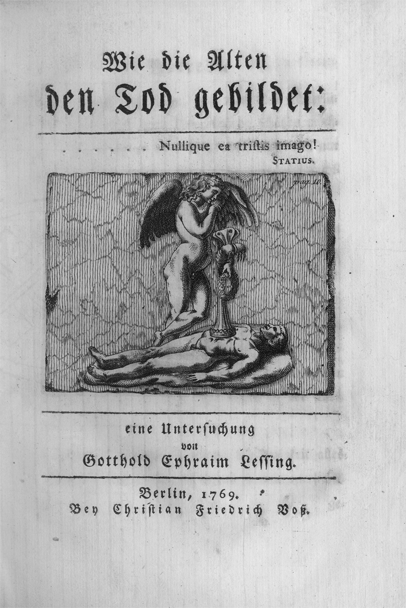 Lot 2103, Auction  124, Lessing, Gotthold Ephraim, Wie die Alten den Tod gebildet