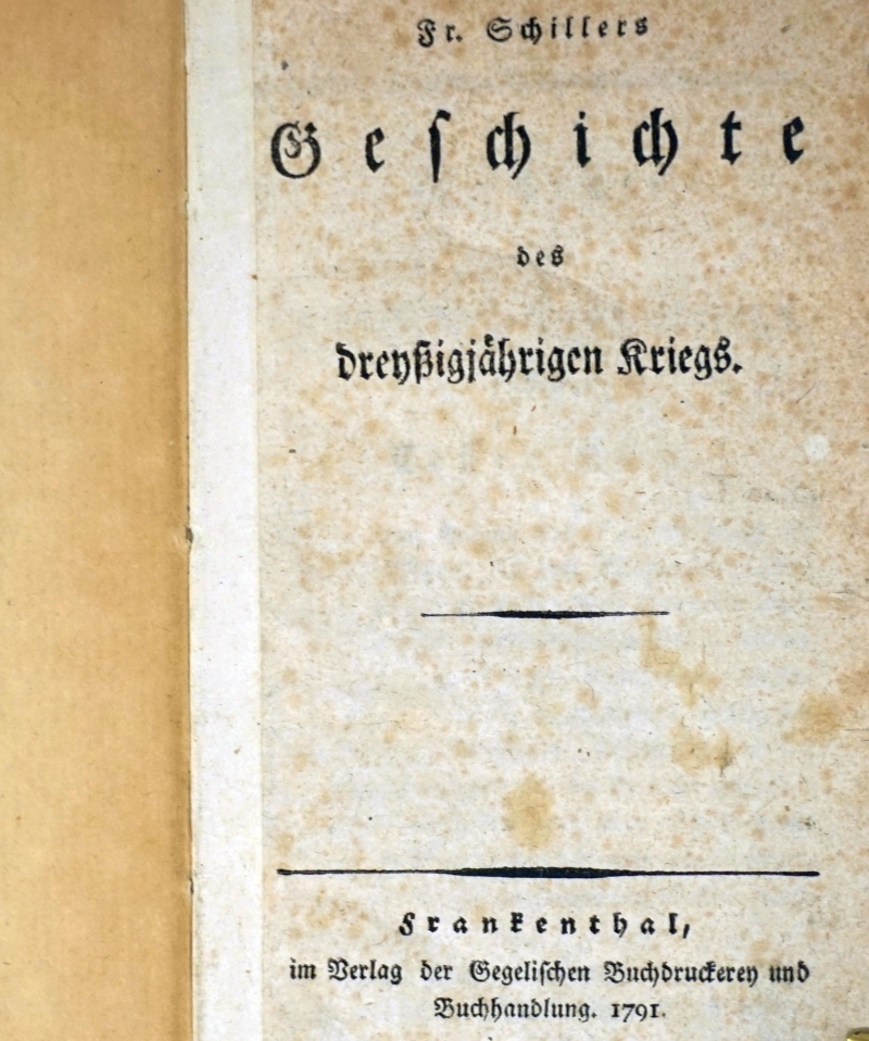 Lot 2128, Auction  124, Schiller, Friedrich, Geschichte des dreyßigjährigen Kriegs (Nachdruck)