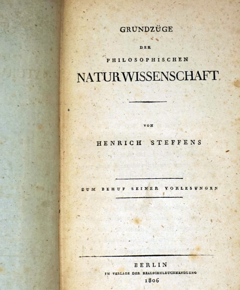 Lot 2189, Auction  124, Steffens, Heinrich, Grundzüge der philosophischen Naturwissenschaft