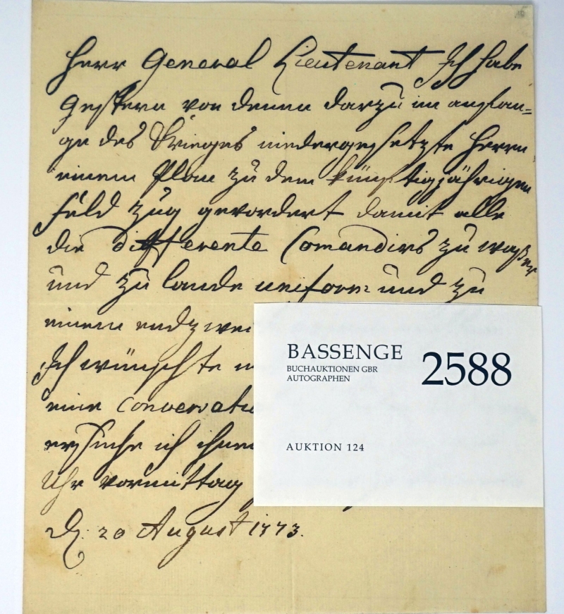 Lot 2588, Auction  124, Katharina II., die Große, Kaiserin von Rußland, Deutscher Brief vom 20. August