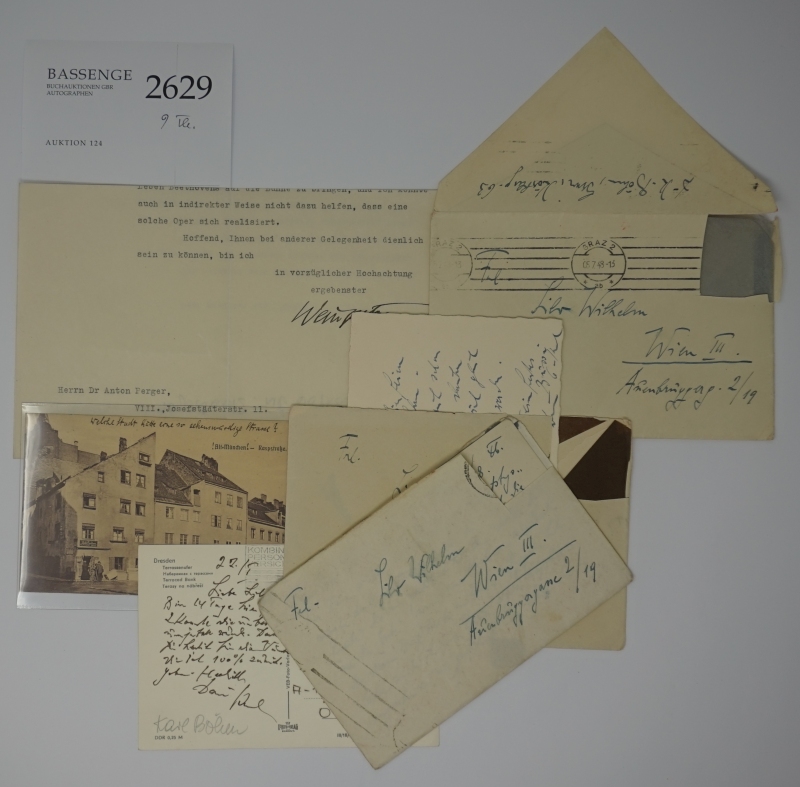 Lot 2629, Auction  124, Dirigenten, Briefe und Postkarten