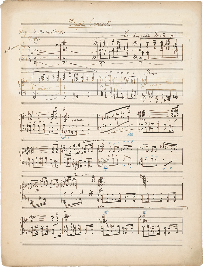 Lot 2647, Auction  124, Moor, Emanuel, Signiertes Musikmanuskript