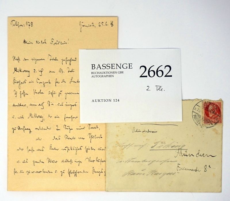 Lot 2662, Auction  124, Strauss, Richard, Brief an Eva Bernstein