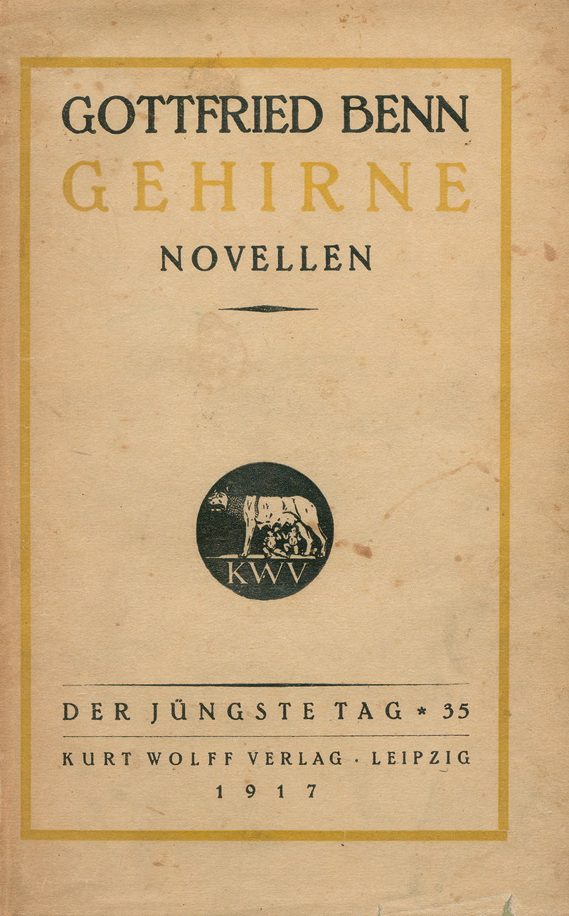 Lot 3046, Auction  124, Benn, Gottfried, Gehirne. Novellen (mit Schutzumschlag)