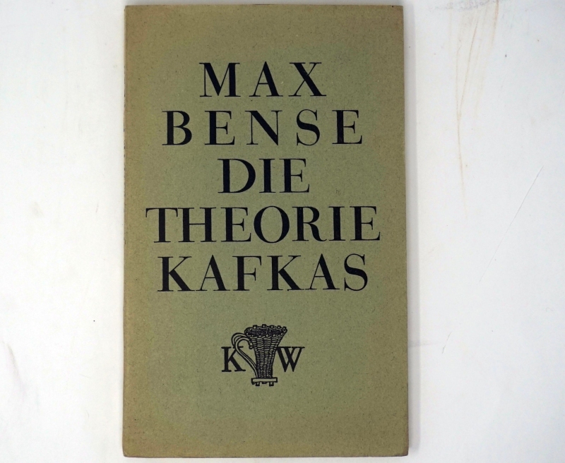 Lot 3049, Auction  124, Bense, Max, Die Theorie Kafkas - mit zweiseitigem Typoskript von Max Bense