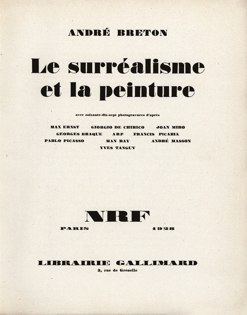 Lot 3067, Auction  124, Breton, André, Le Surréalisme et la Peinture.