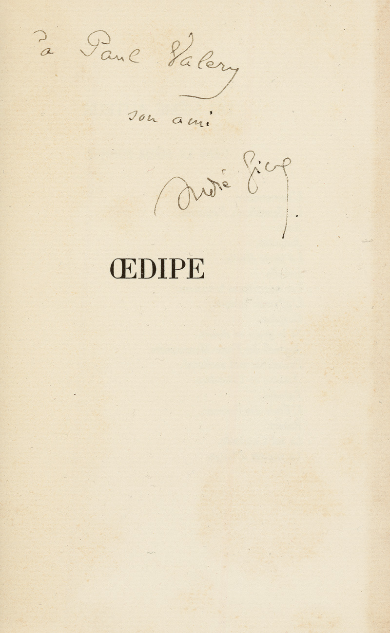 Lot 3154, Auction  124, Gide, André, Oedipe (Widmungsexemplar)