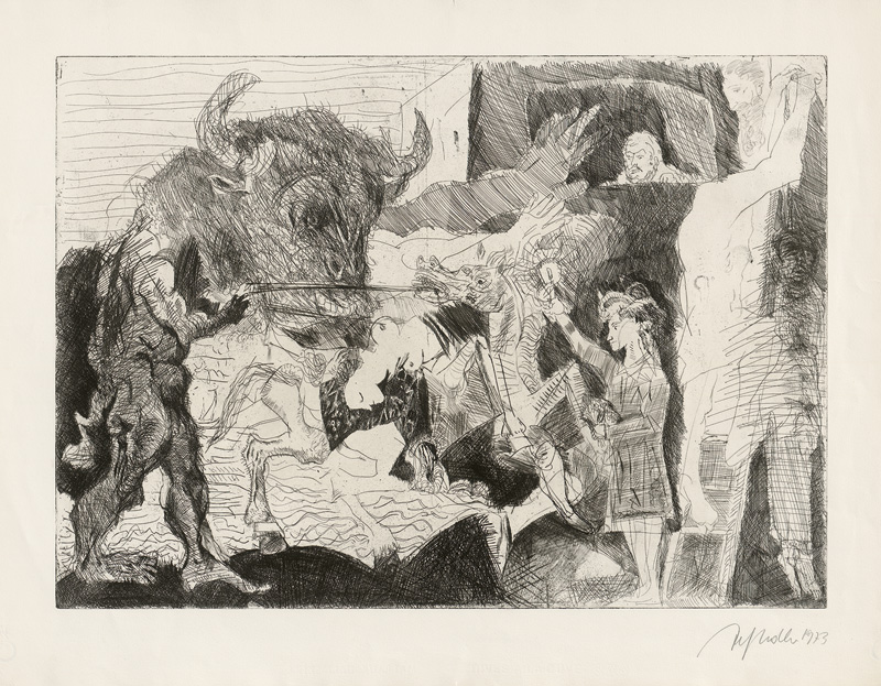 Lot 3207, Auction  124, Hrdlicka, Alfred und , Tauromachie (Hommage à Picasso II)