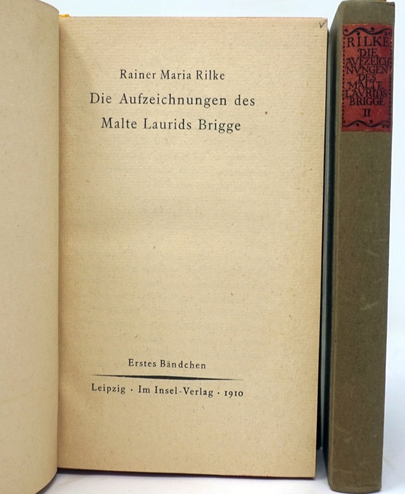 Lot 3441, Auction  124, Rilke, Rainer Maria, Die Aufzeichnungen des Malte Laurids Brigge