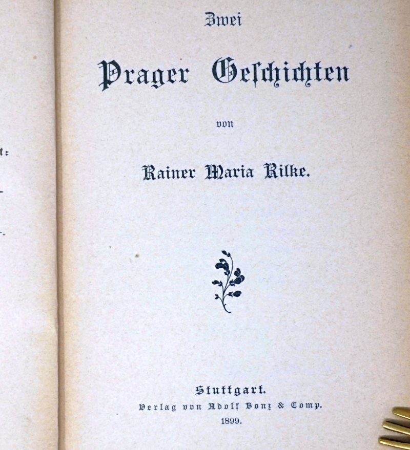 Lot 3450, Auction  124, Rilke, Rainer Maria, Zwei Prager Geschichten