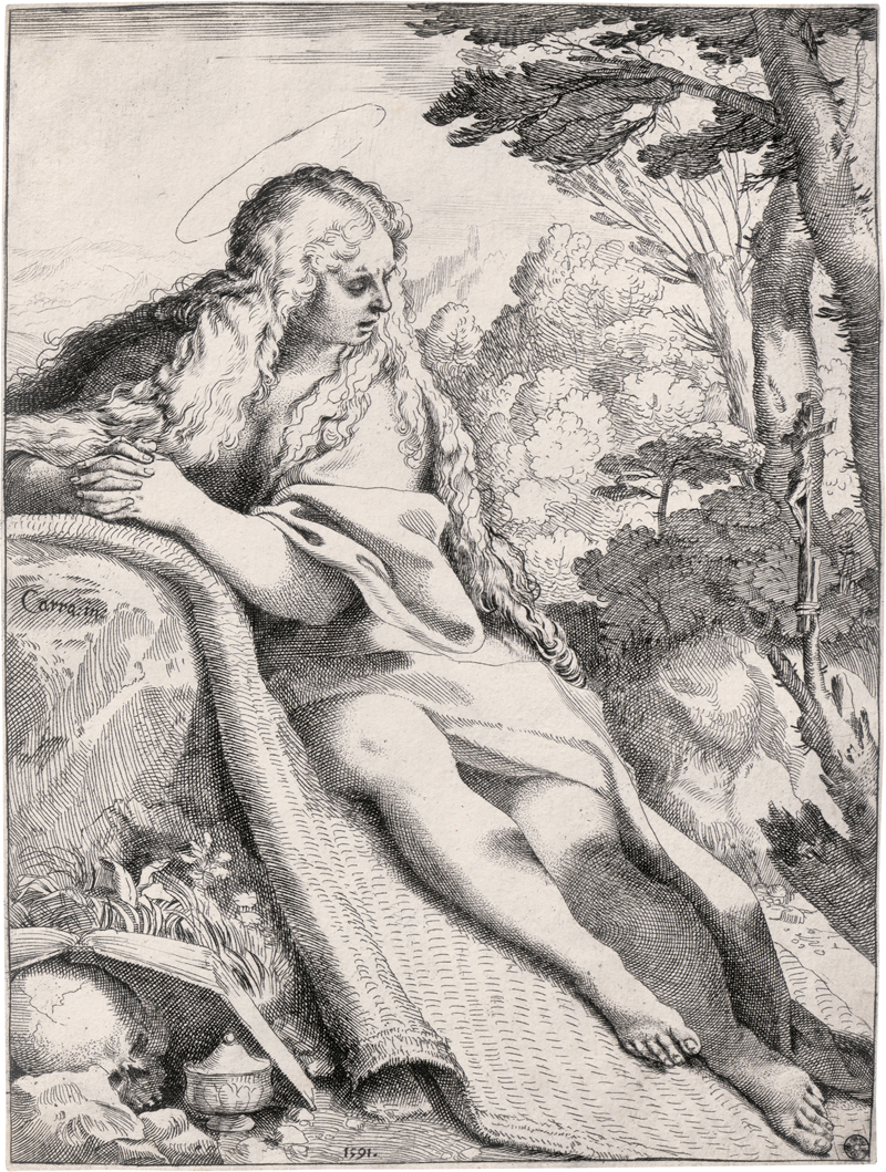 Lot 5056, Auction  124, Carracci, Annibale, Die im Gebet versunkene Maria Magdalena