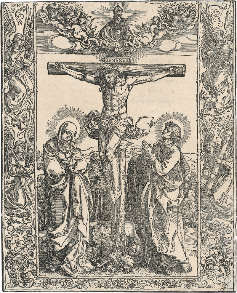 Lot 5094, Auction  124, Dürer, Albrecht, Christus am Kreuz mit der Engelbordüre