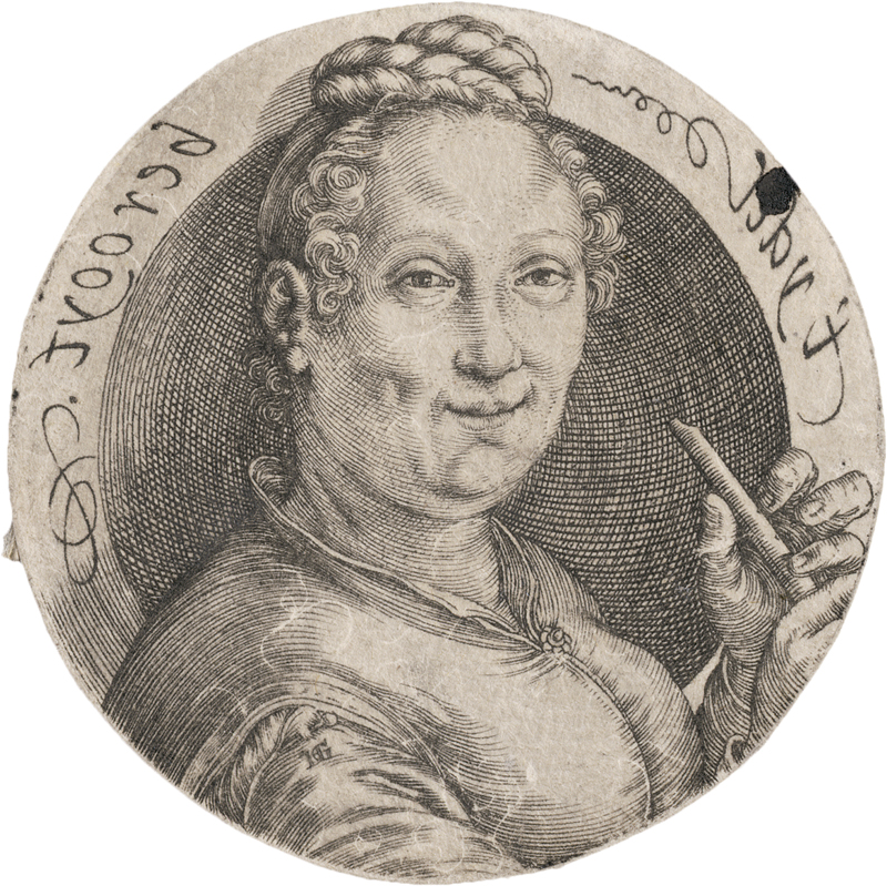 Lot 5118, Auction  124, Goltzius, Hendrick, Brustbildnis einer jungen Frau mit Flöte