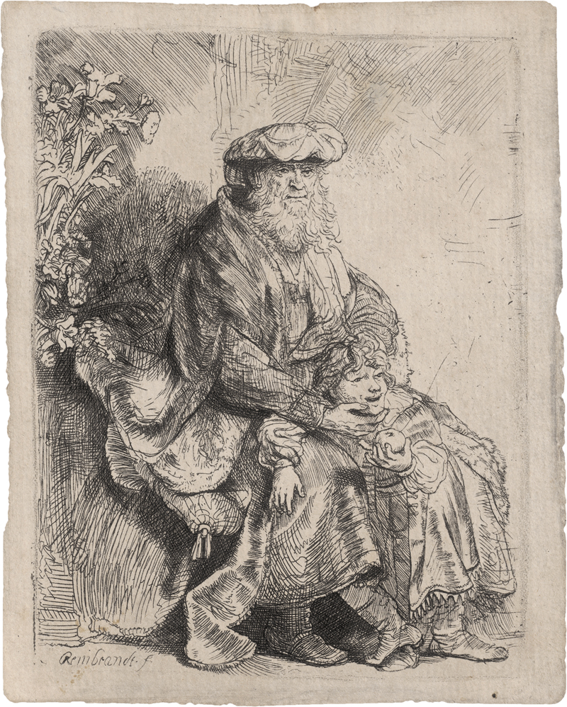 Lot 5178, Auction  124, Rembrandt Harmensz. van Rijn, Abraham, Isaak liebkosend