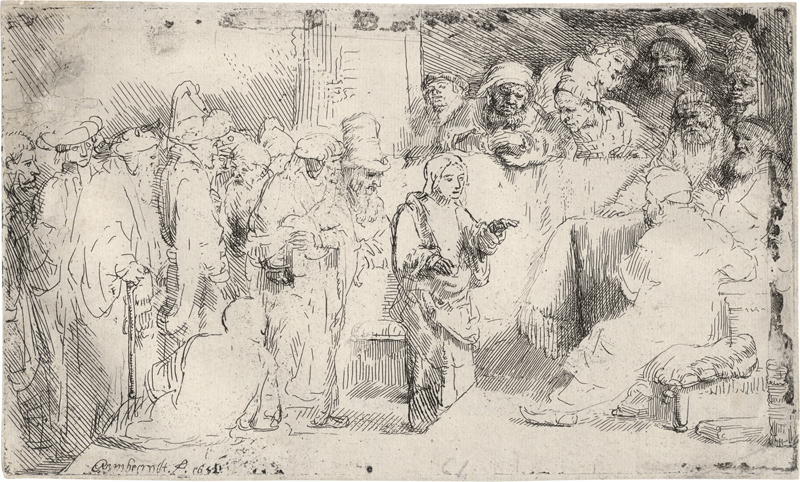 Lot 5182, Auction  124, Rembrandt Harmensz. van Rijn, Der stehende Christusknabe unter den Schriftgelehrten