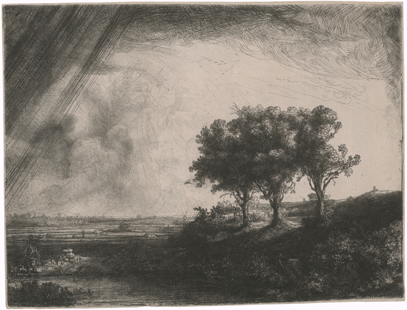 Lot 5196, Auction  124, Rembrandt Harmensz. van Rijn, Die Landschaft mit den drei Bäumen