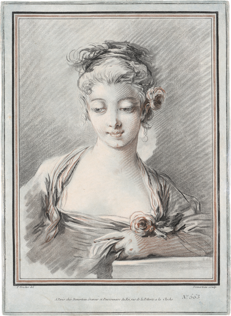 Lot 5256, Auction  124, Boucher, François - nach, Junges Mädchen mit der Rose