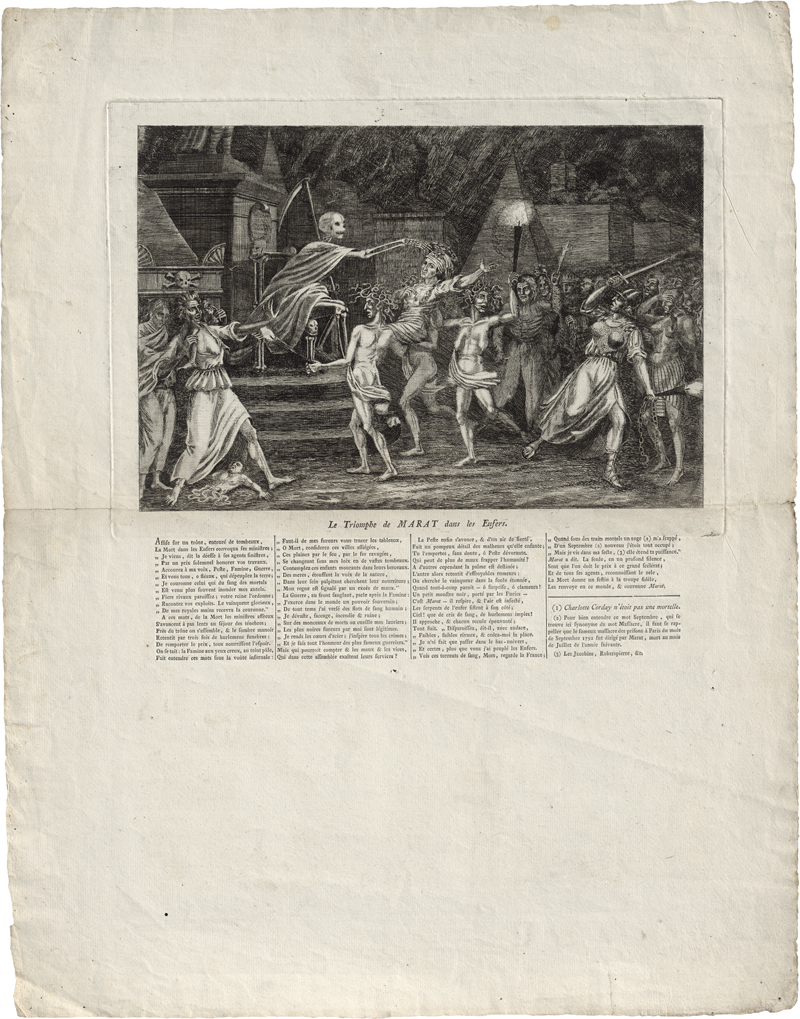 Lot 5270, Auction  124, Französisch, um 1793/95. Le Triomphe de Marat dans les Enfers