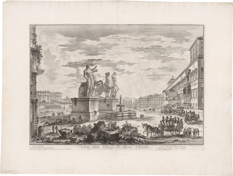 Lot 5297, Auction  124, Piranesi, Giovanni Battista, Veduta della Piazza di Monte Cavallo