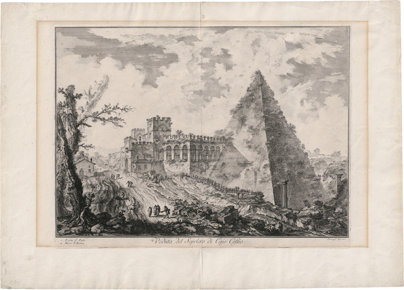 Lot 5300, Auction  124, Piranesi, Giovanni Battista, Veduta del Sepolcro di Cajo Cestio