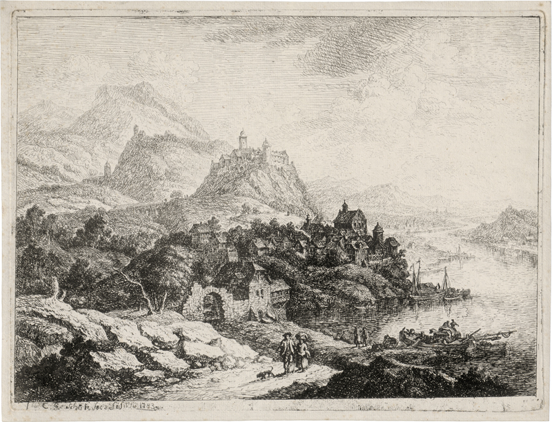 Lot 5315, Auction  124, Schütz, Christian Georg, Rheinlandschaft