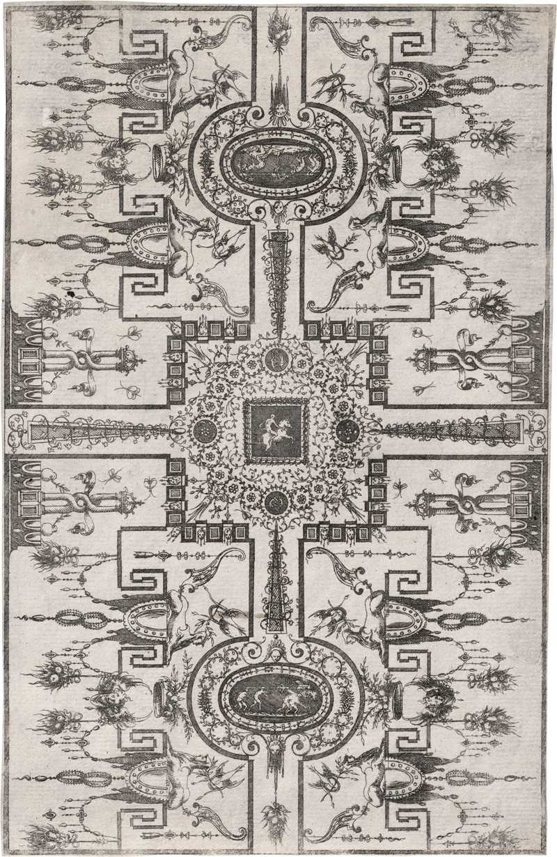 Lot 5476, Auction  124, Androuet du Cerceau, Jacques, Decken- und Wanddekorationen mit Grotesken