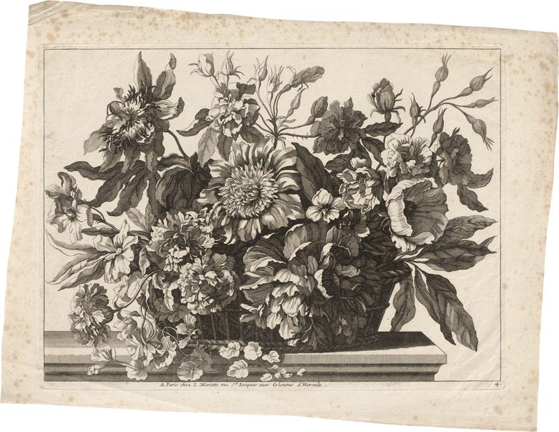 Lot 5604, Auction  124, Monnoyer, Jean-Baptiste - nach, Blumenbouquet in Flechtkorb