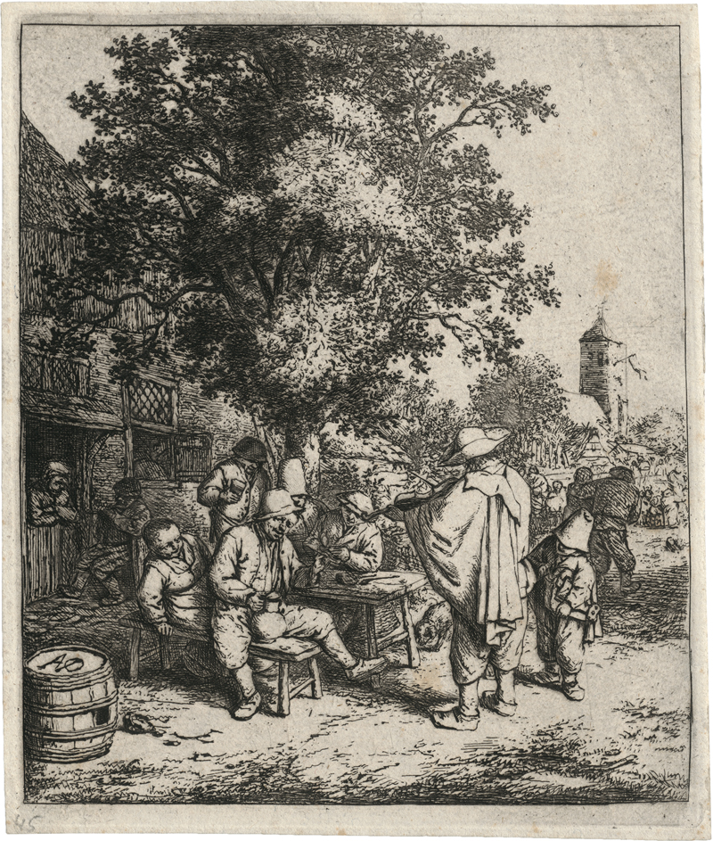 Lot 5611, Auction  124, Ostade, Adriaen van, Der Violinspieler und der kleine Leiermann