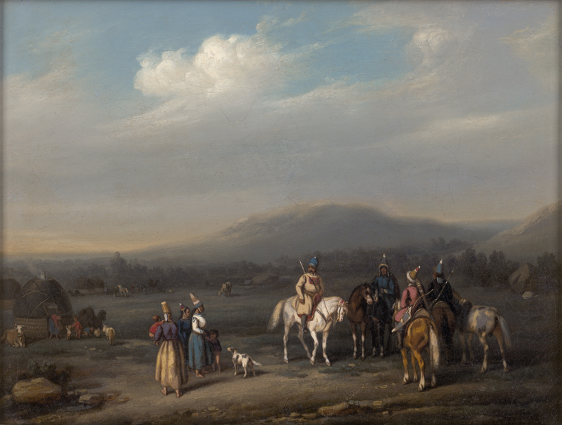 Lot 6036, Auction  124, Finart, Noël-Dieudonné, Landschaft im Ural mit aufbrechenden Baschkiren