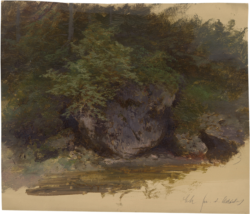 Lot 6083, Auction  124, Piepenhagen, Charlotte, Bachlauf mit überwachsenen Felsen