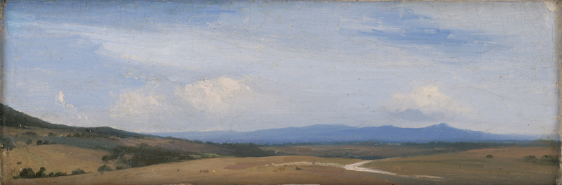 Lot 6094, Auction  124, Dresdener Schule, um 1860. Blick in eine weite Sommerlandschaft