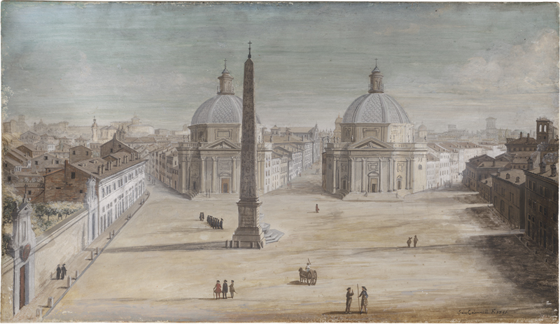 Lot 6540, Auction  124, Colonnelli-Sciarra, Salvatore, Piazza del Popolo in Rom