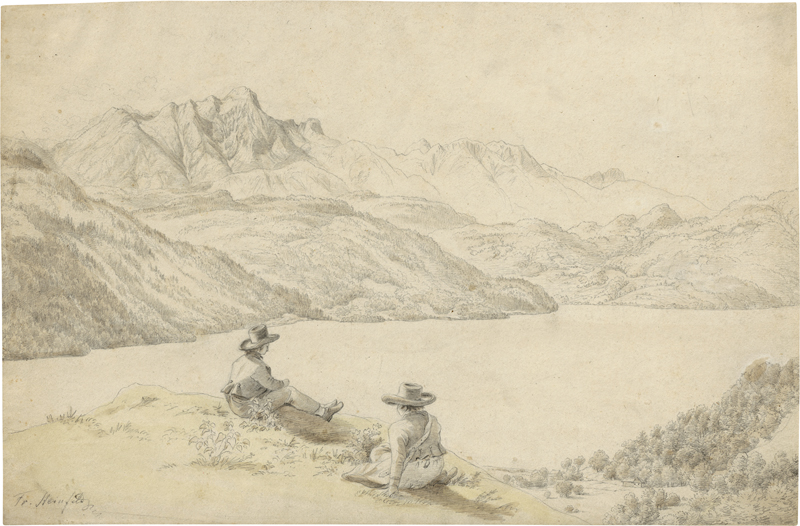 Lot 6580, Auction  124, Steinfeld, Franz, Rastende Wanderer am Traunsee