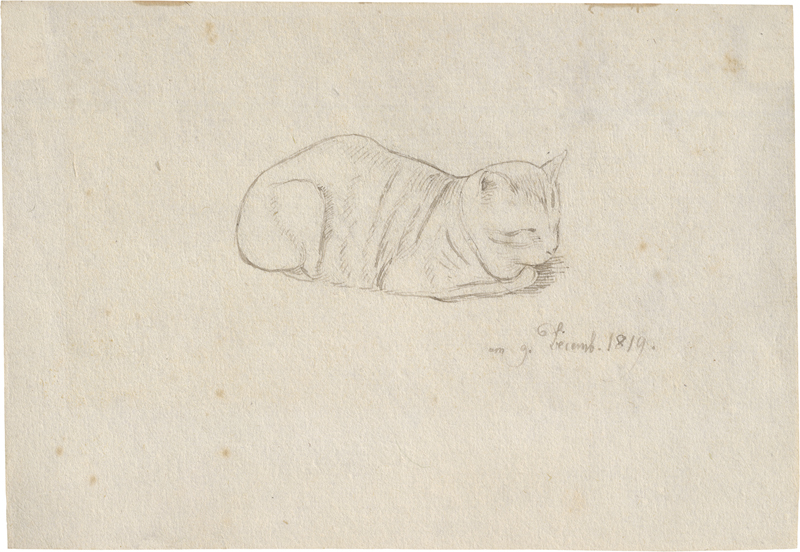 Lot 6585, Auction  124, Schnorr von Carolsfeld, Julius, Liegende Katze