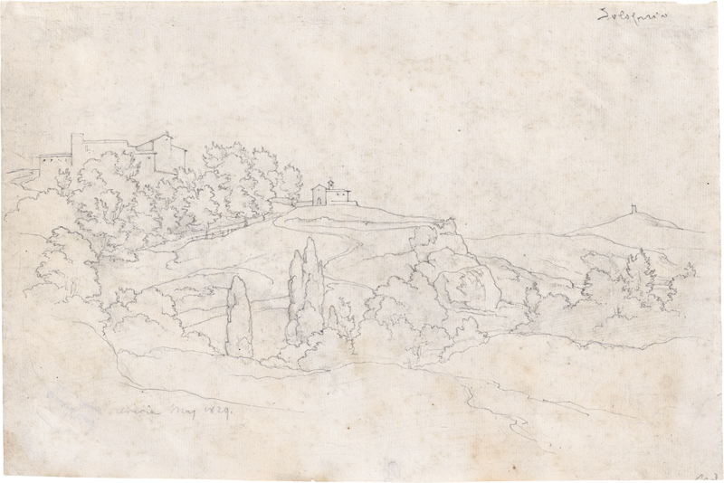 Lot 6596, Auction  124, Preller d. Ä., Friedrich, Blick auf San Rocco bei Ariccia