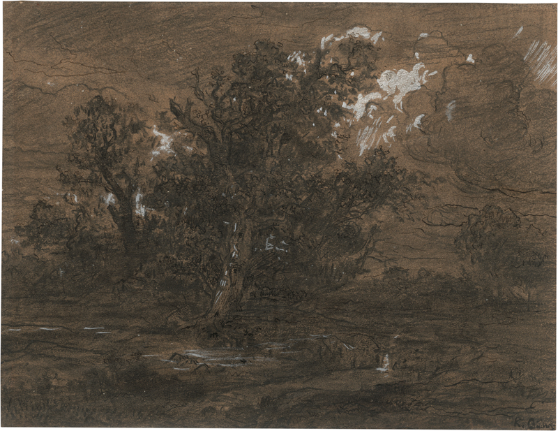 Lot 6674, Auction  124, Buchholz, Karl, Baumlandschaft im Weimarer Land bei Nachteinbruch