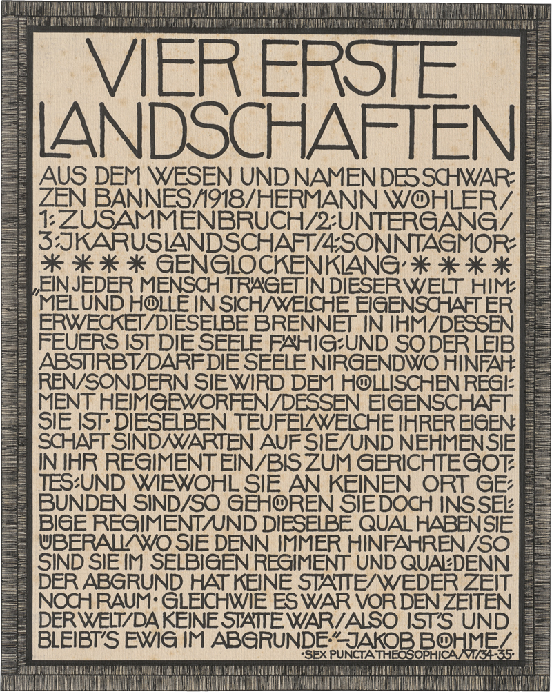 Lot 6725, Auction  124, Wöhler, Hermann, Vier erste Landschaften - Textblatt