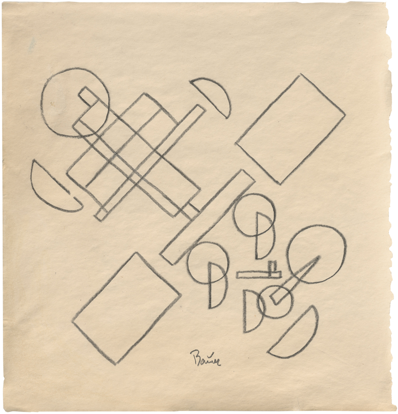 Lot 6846, Auction  124, Bauer, Rudolf, Prison Drawing (Geometrische Komposition)