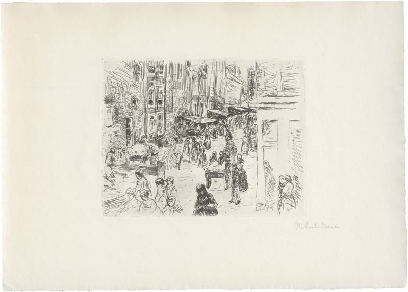 Lot 7087, Auction  124, Liebermann, Max, Die Judenstraße in Amsterdam